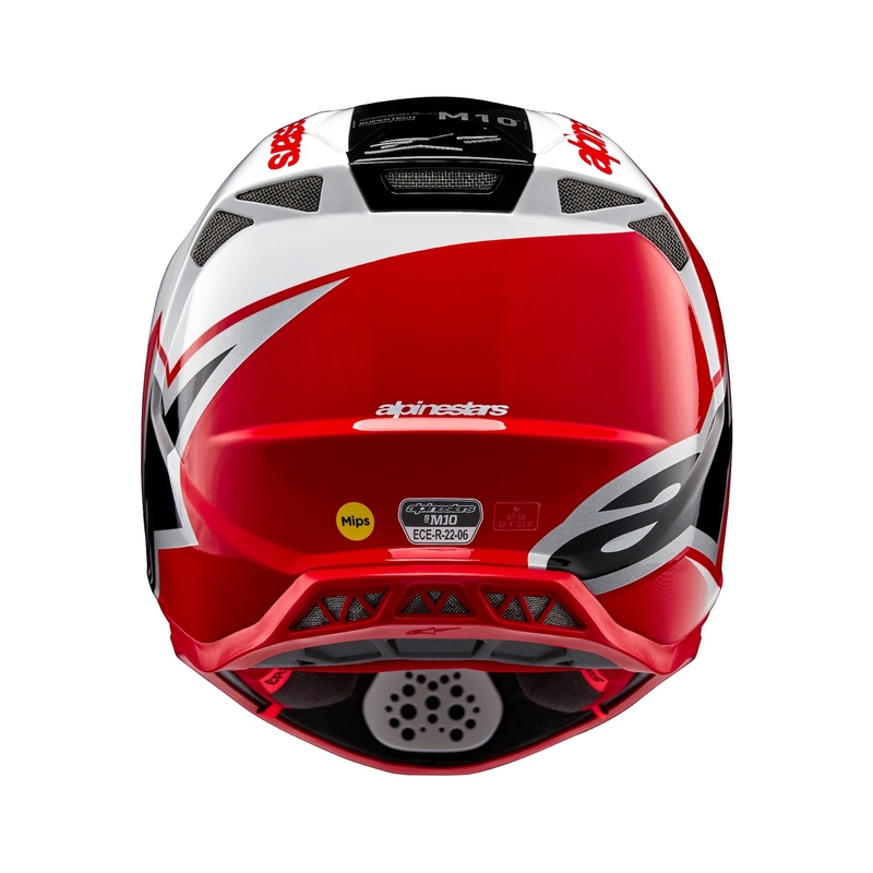 Kask motocrossowy Alpinestars Supertech S-M10 Unite czerwono-biały