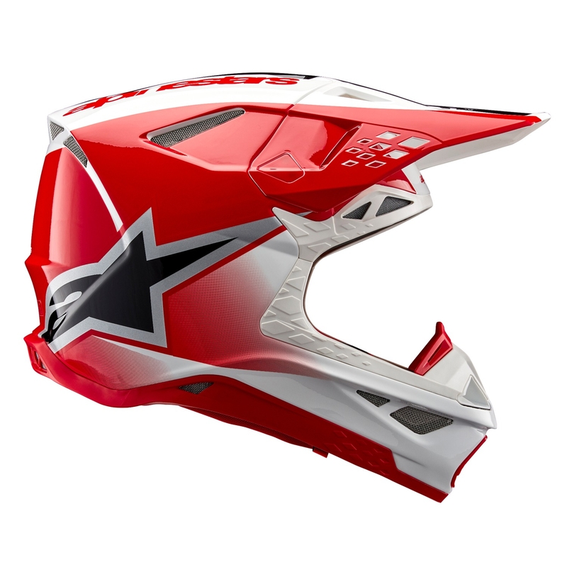 Kask motocrossowy Alpinestars Supertech S-M10 Unite czerwono-biały