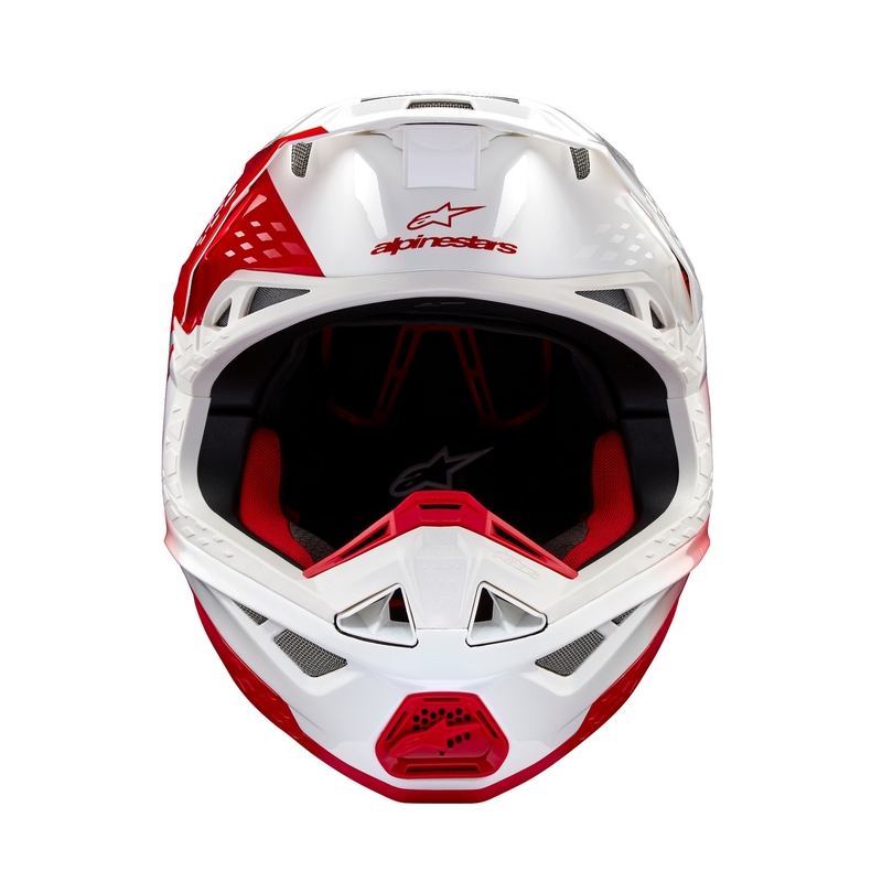 Kask motocrossowy Alpinestars Supertech S-M10 Unite czerwono-biały
