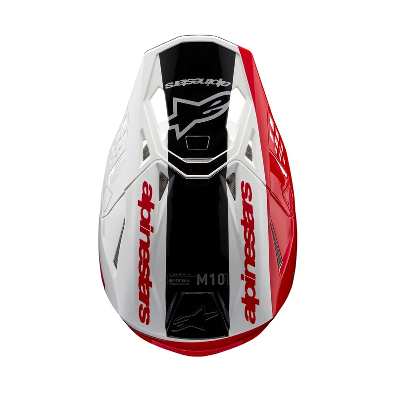 Kask motocrossowy Alpinestars Supertech S-M10 Unite czerwono-biały