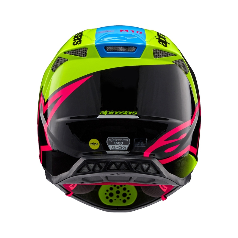Kask motocrossowy Alpinestars Supertech S-M10 Unite fluo żółto-czarno-różowy