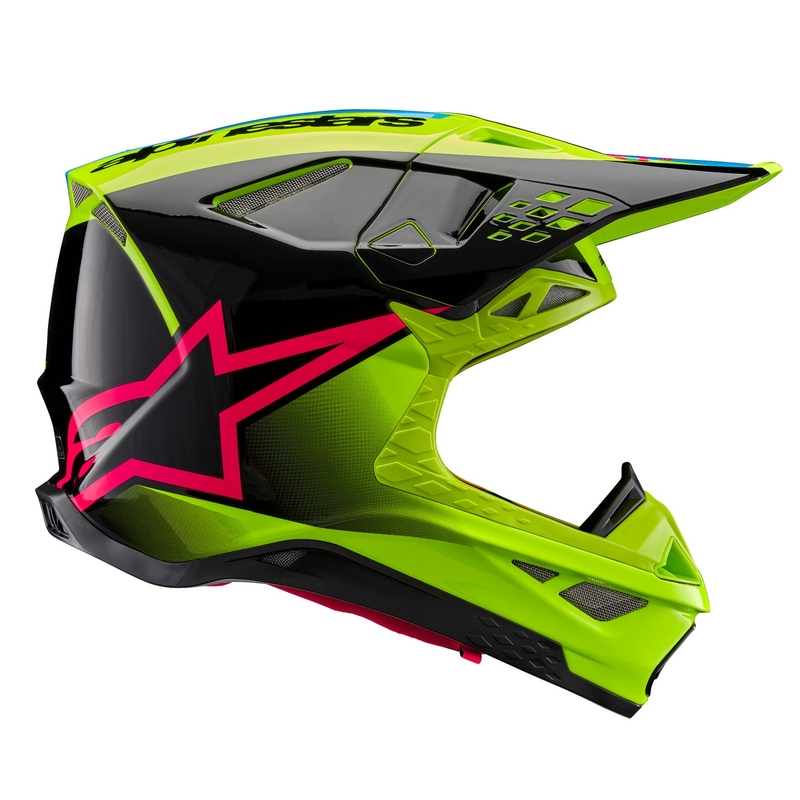 Kask motocrossowy Alpinestars Supertech S-M10 Unite fluo żółto-czarno-różowy