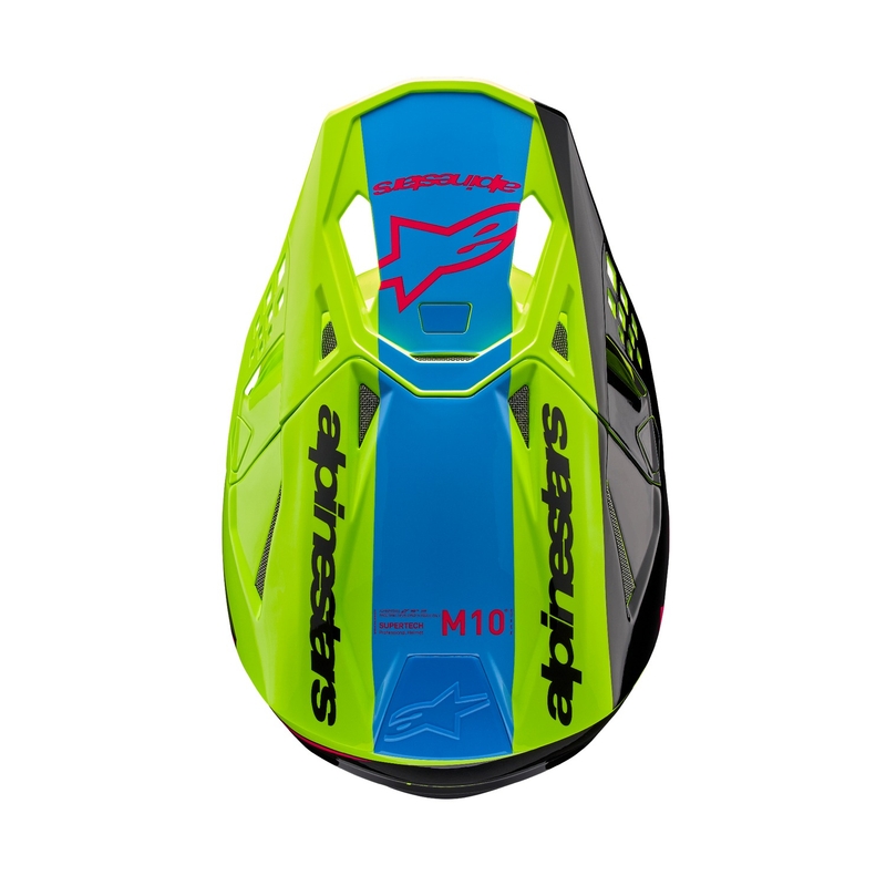 Kask motocrossowy Alpinestars Supertech S-M10 Unite fluo żółto-czarno-różowy