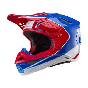 Kask motocrossowy Alpinestars Supertech S-M10 Aeon fluo czerwono-niebieski
