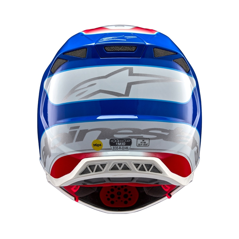 Kask motocrossowy Alpinestars Supertech S-M10 Aeon fluo czerwono-niebieski