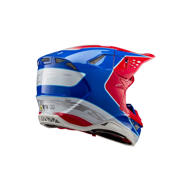 Kask motocrossowy Alpinestars Supertech S-M10 Aeon fluo czerwono-niebieski