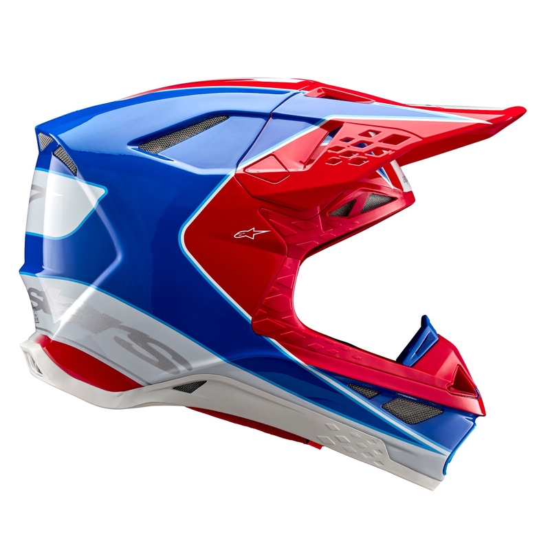 Kask motocrossowy Alpinestars Supertech S-M10 Aeon fluo czerwono-niebieski