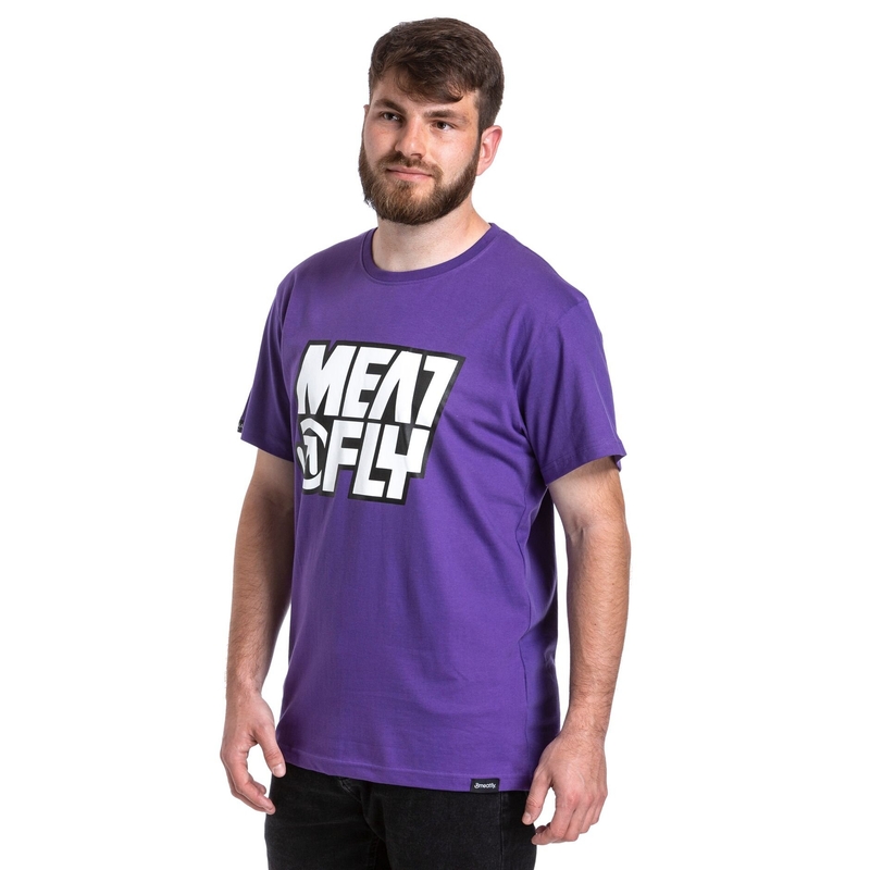 T-shirt męski Meatfly Repash fioletowy