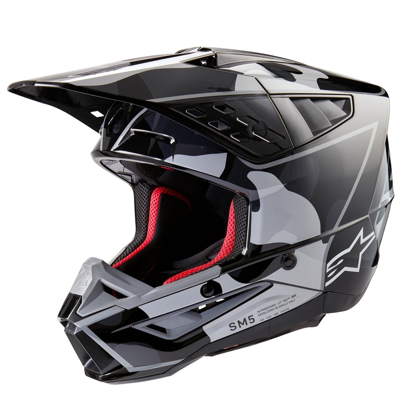 Kask motocrossowy Alpinestars S-M5 Rover 2 czarno-srebrny