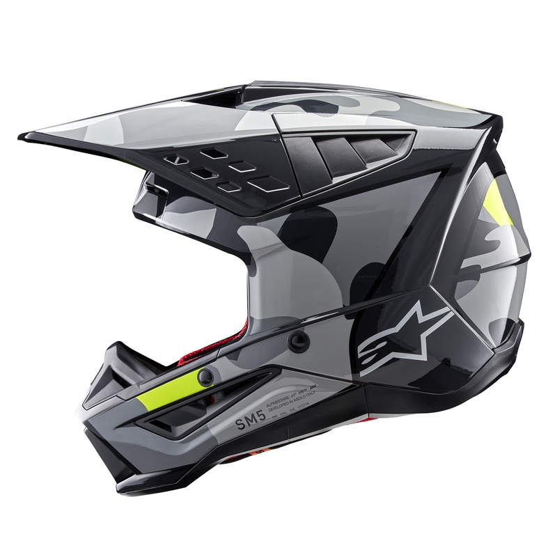 Kask motocrossowy Alpinestars S-M5 Rover 2 ciemnoszary-fluo żółty