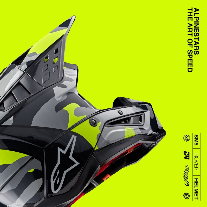 Kask motocrossowy Alpinestars S-M5 Rover 2 ciemnoszary-fluo żółty