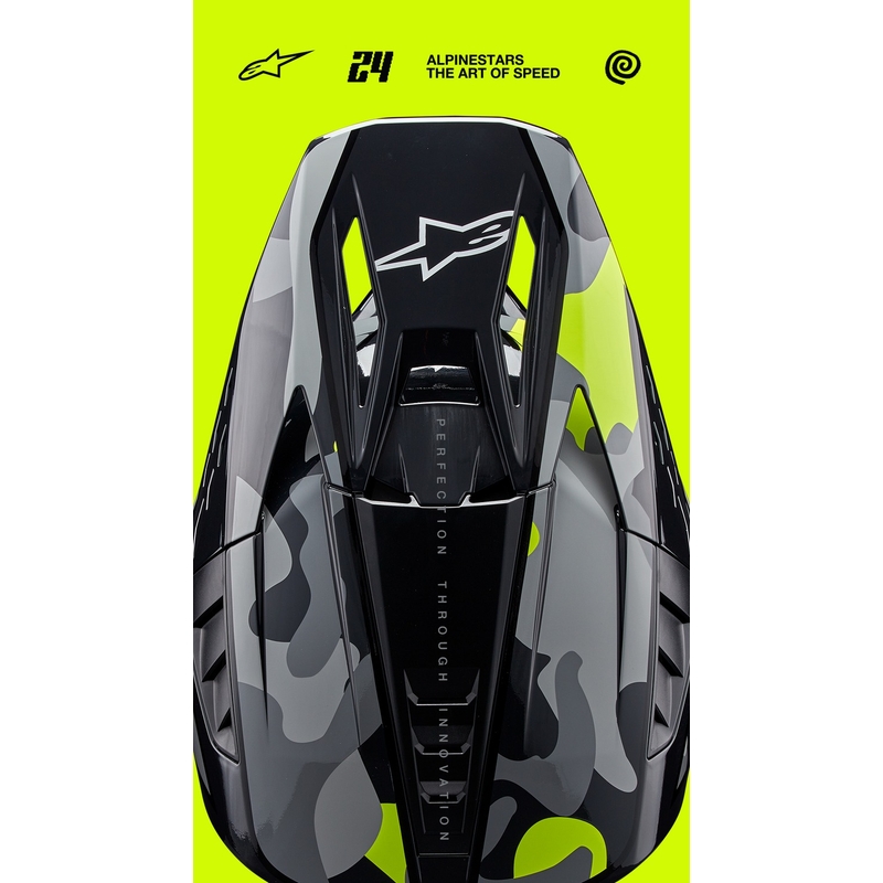 Kask motocrossowy Alpinestars S-M5 Rover 2 ciemnoszary-fluo żółty