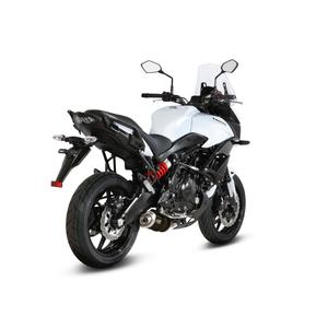 Full exhaust system 2x1 STORM OVAL K.041.LX1B Steel black