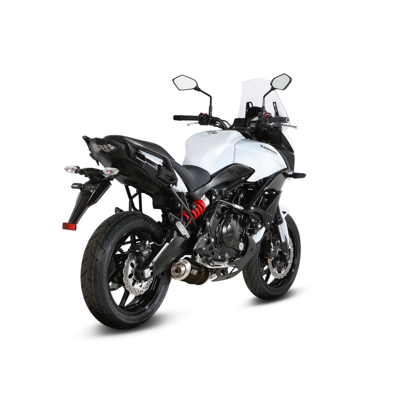 Full exhaust system 2x1 STORM OVAL Steel black for KAWASAKI Versys 650 2015-2020