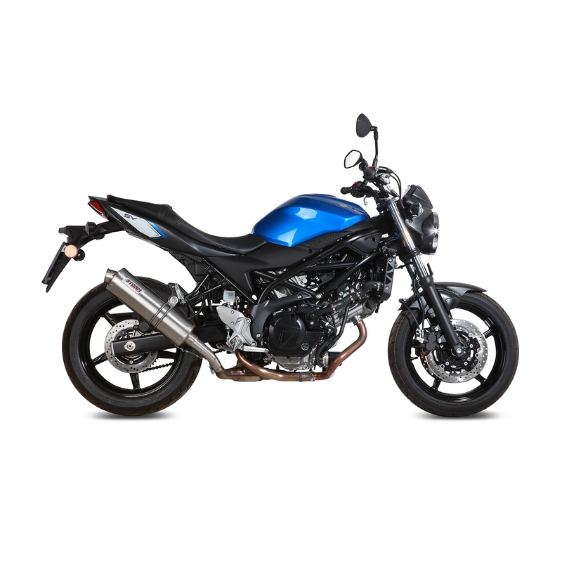Silencer STORM OVAL Stainless Steel for SUZUKI SV 650 / S 2016-2024, SUZUKI SV 650 X 2016-2024