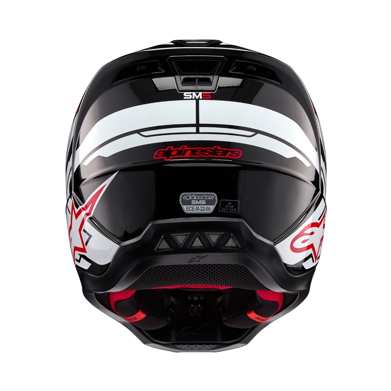 Kask motocrossowy Alpinestars S-M5 Action 2 w kolorze czarno-biało-fluoczerwonym