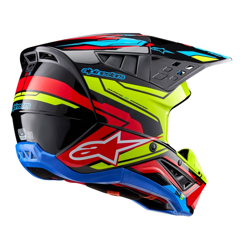 Kask motocrossowy Alpinestars S-M5 Action 2 fluo żółto-fluo czerwony