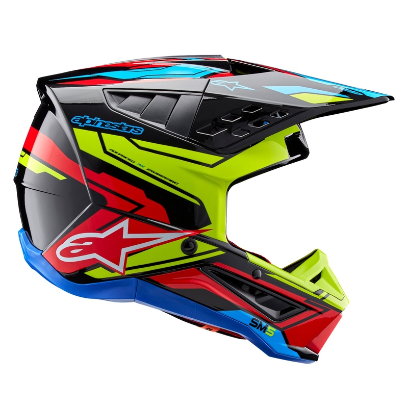 Kask motocrossowy Alpinestars S-M5 Action 2 fluo żółto-fluo czerwony
