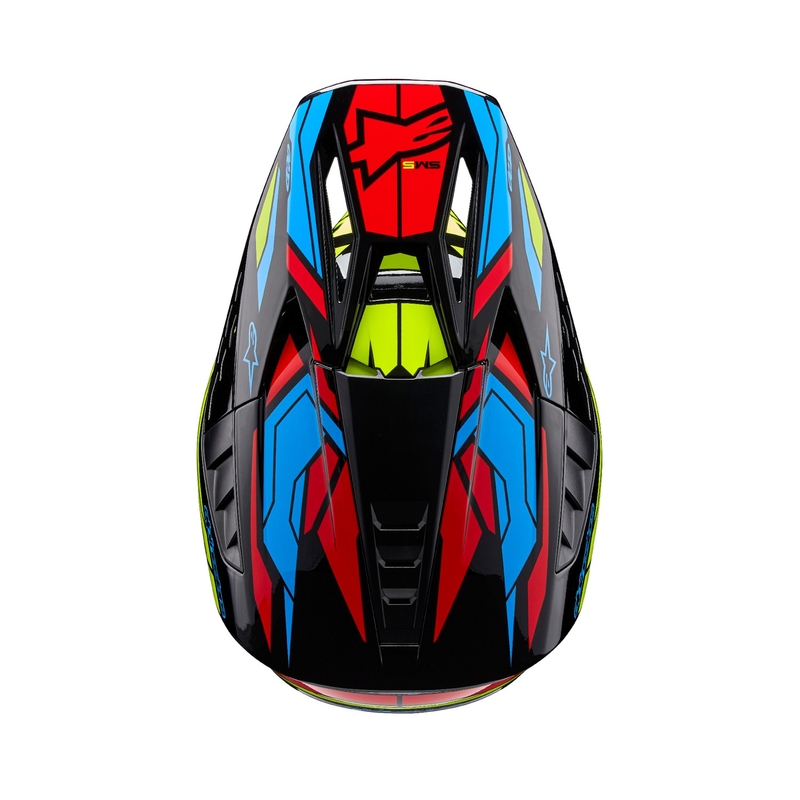 Kask motocrossowy Alpinestars S-M5 Action 2 fluo żółto-fluo czerwony