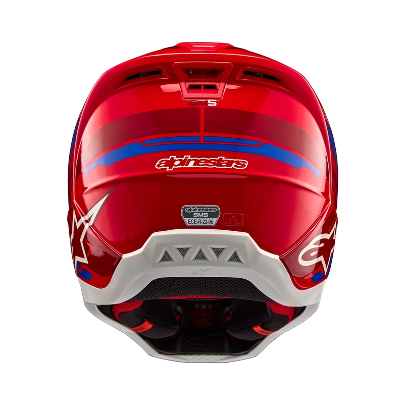 Kask motocrossowy Alpinestars S-M5 Action 2 fluo czerwono-niebieski