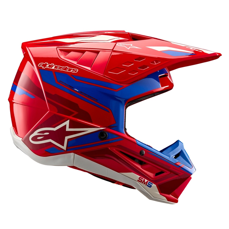 Kask motocrossowy Alpinestars S-M5 Action 2 fluo czerwono-niebieski