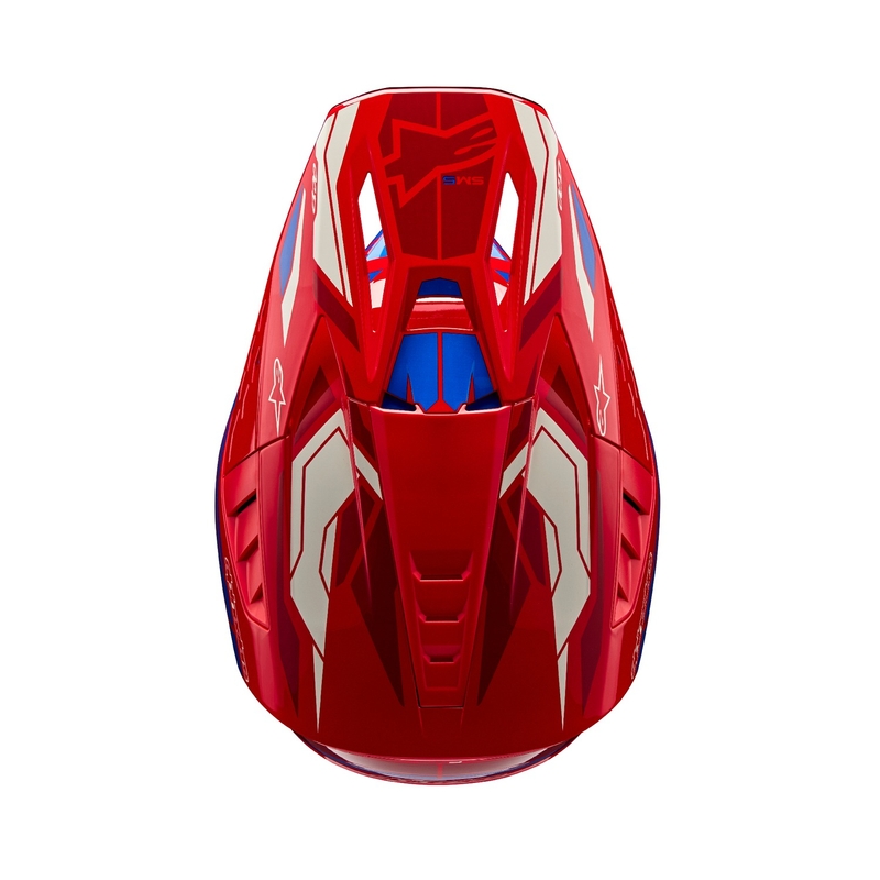Kask motocrossowy Alpinestars S-M5 Action 2 fluo czerwono-niebieski