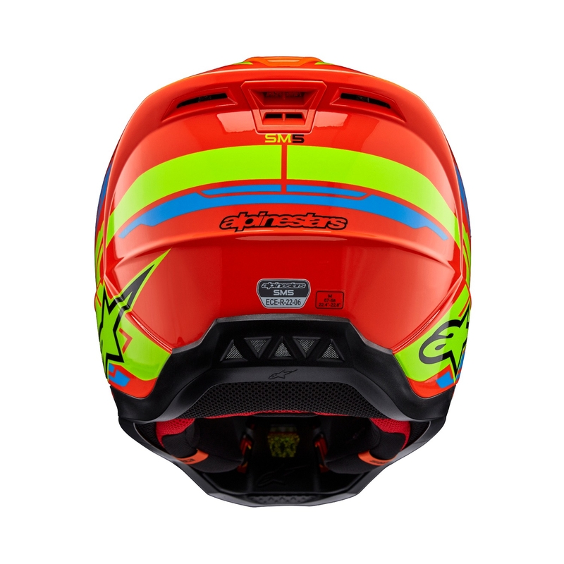 Kask motocrossowy Alpinestars S-M5 Action 2 fluo pomarańczowo-jasnoniebieski-fluo żółty