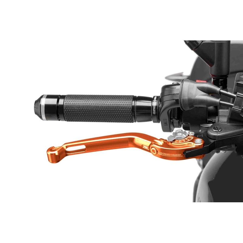 Brake lever without adapter PUIG foldable orange/silver