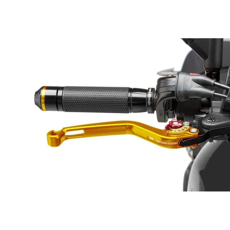 Brake lever without adapter PUIG long gold/red