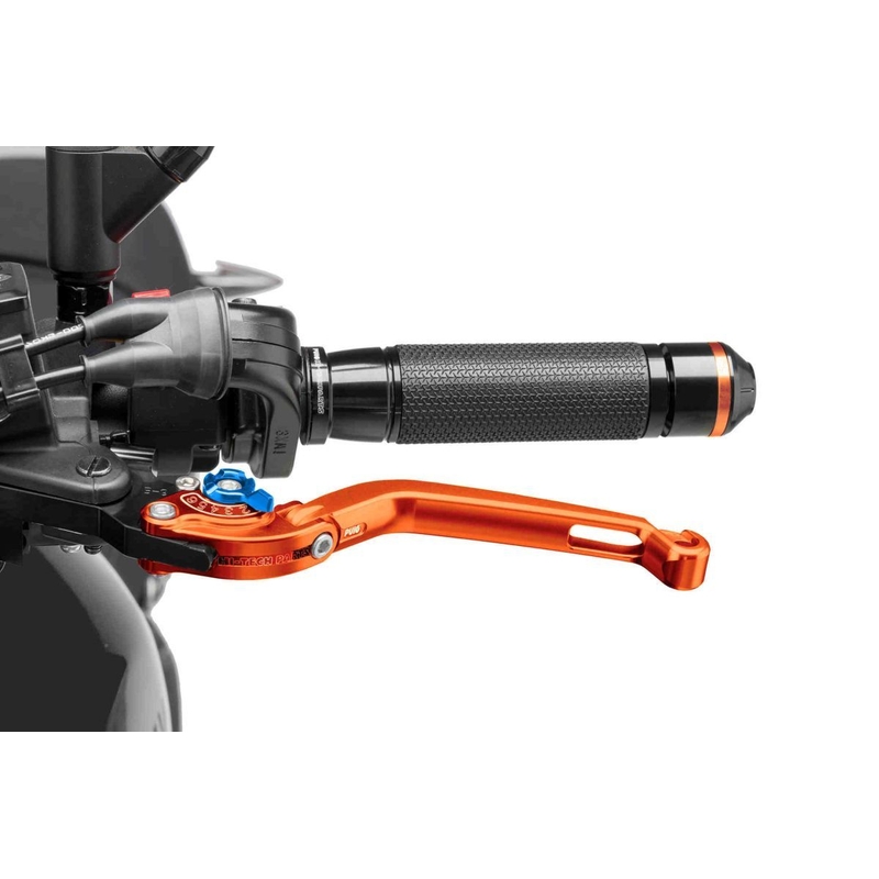 Clutch lever without adapter PUIG foldable orange/blue