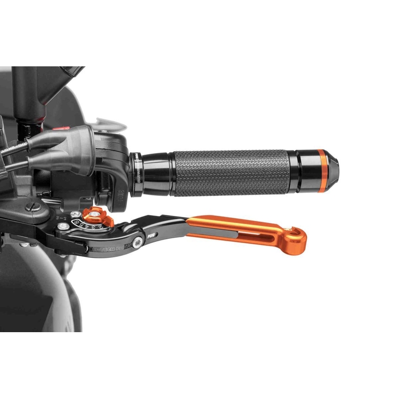 Clutch lever without adapter PUIG extendable folding orange/orange