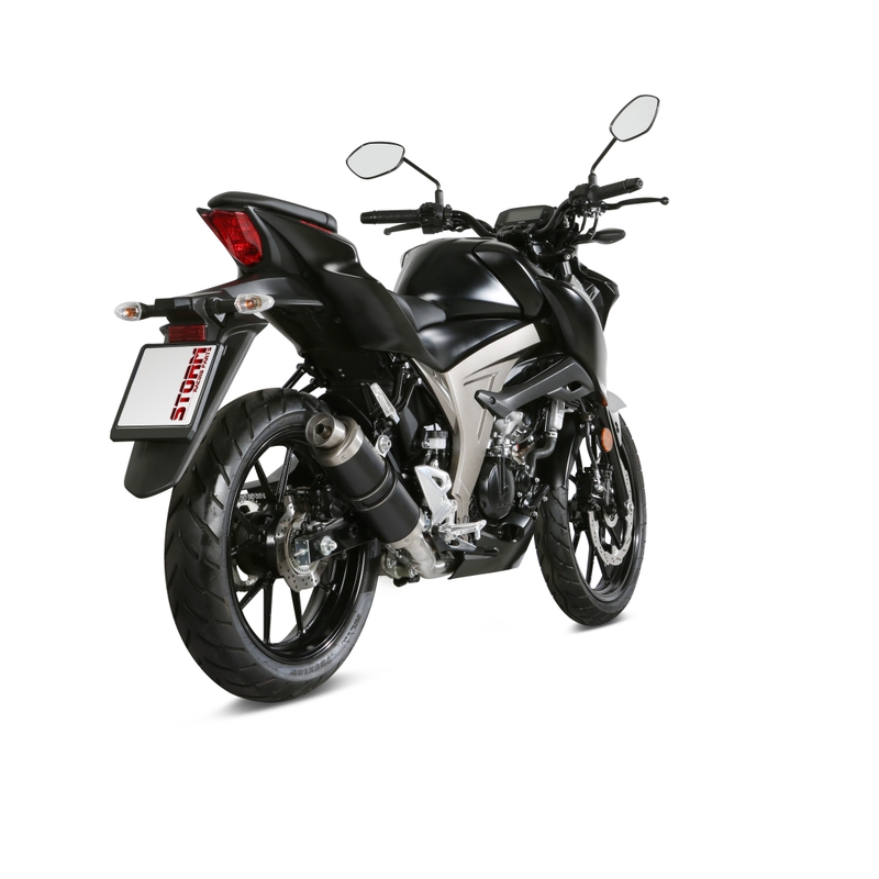 Full exhaust system 1x1 STORM GP Steel black for SUZUKI GSX-S 125 2017-2021, SUZUKI GSX-R 125 2017-2021