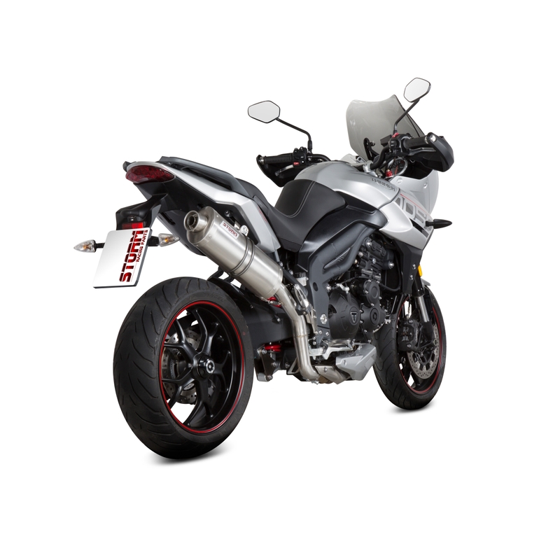 Silencer STORM OVAL Stainless Steel for TRIUMPH Tiger 1050 Sport 2017-2021
