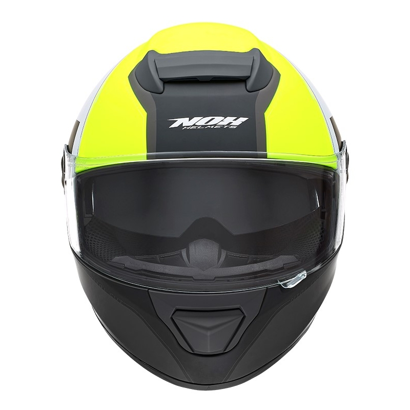 Integralny kask motocyklowy NOX N301 Cut czarno-biało-fluo żółty wyprzedaż