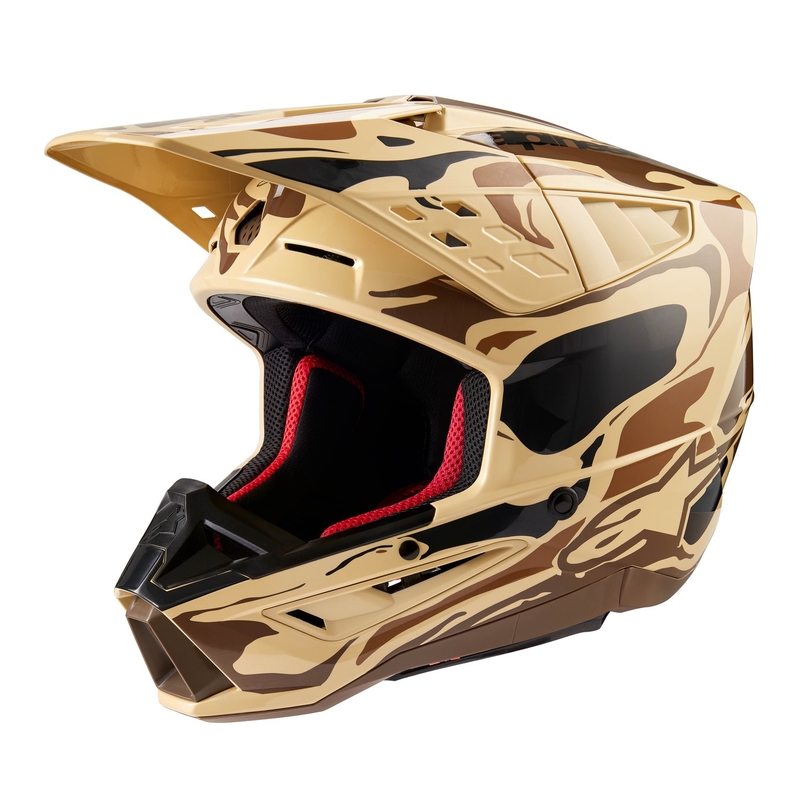 Kask motocrossowy Alpinestars S-M5 Mineral Matte w kolorze ciemnobrązowym w kamuflażu