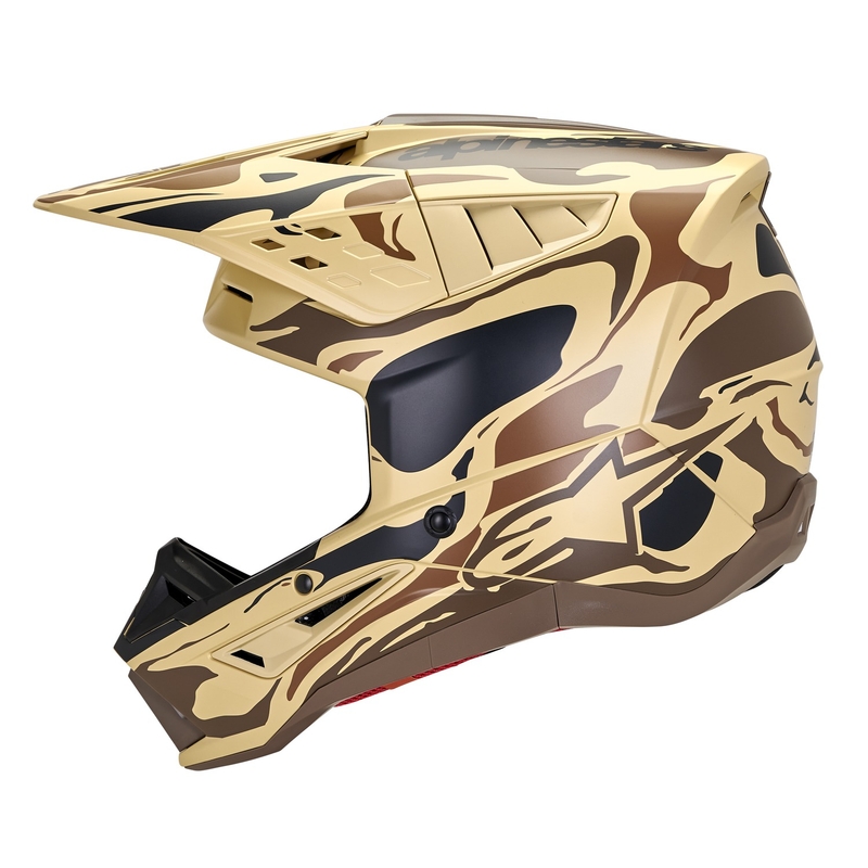 Kask motocrossowy Alpinestars S-M5 Mineral Matte w kolorze ciemnobrązowym w kamuflażu