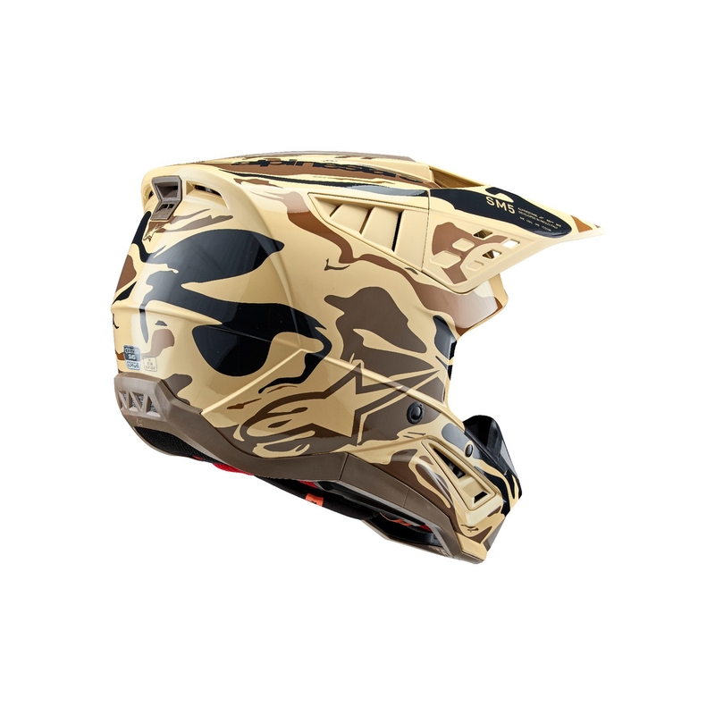 Kask motocrossowy Alpinestars S-M5 Mineral Matte w kolorze ciemnobrązowym w kamuflażu