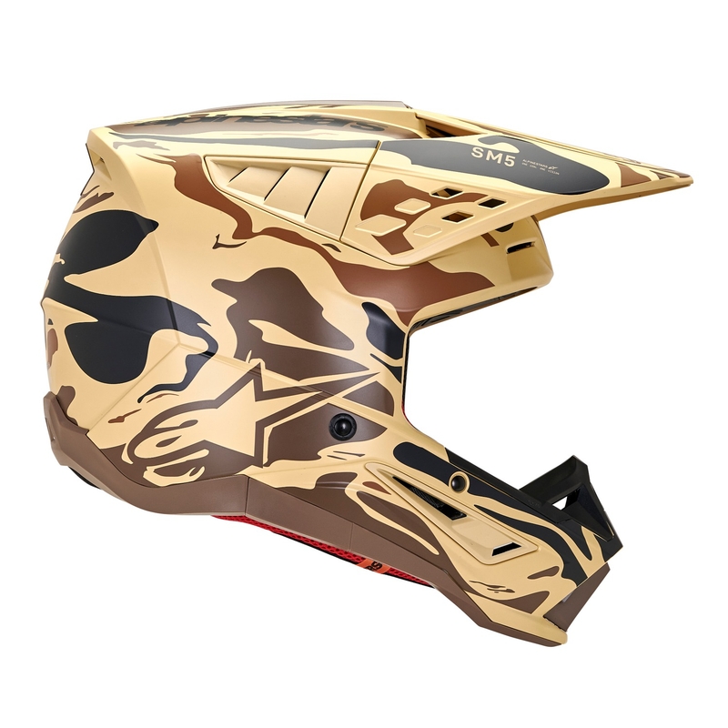 Kask motocrossowy Alpinestars S-M5 Mineral Matte w kolorze ciemnobrązowym w kamuflażu
