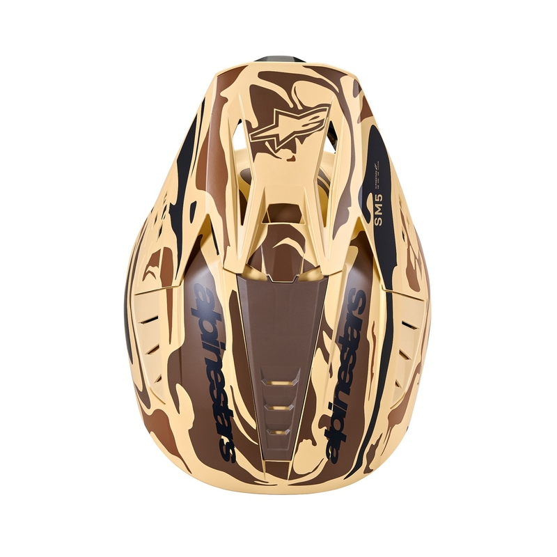 Kask motocrossowy Alpinestars S-M5 Mineral Matte w kolorze ciemnobrązowym w kamuflażu