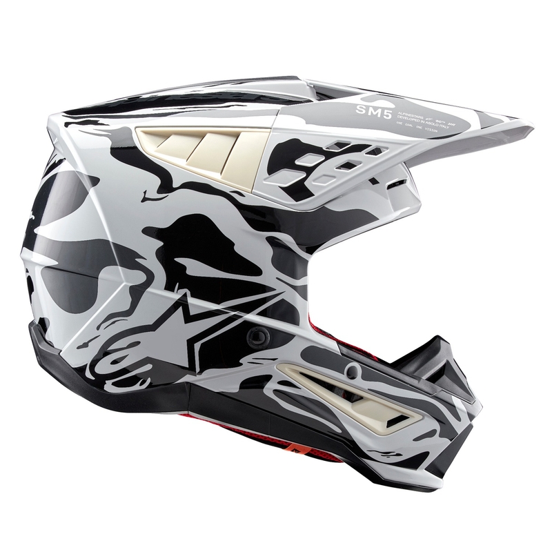 Kask motocrossowy Alpinestars S-M5 w kolorze mineralnej szarości