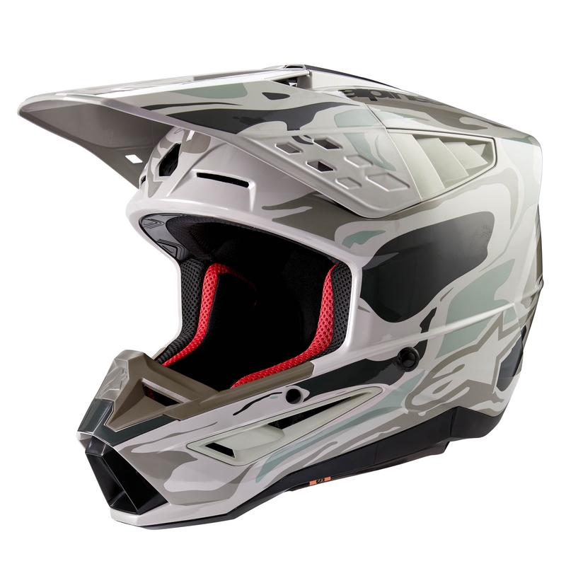 Kask motocrossowy Alpinestars S-M5 Mineralny szaro-zielony kamuflaż
