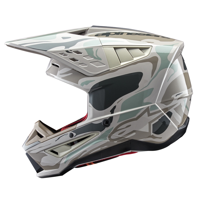 Kask motocrossowy Alpinestars S-M5 Mineralny szaro-zielony kamuflaż