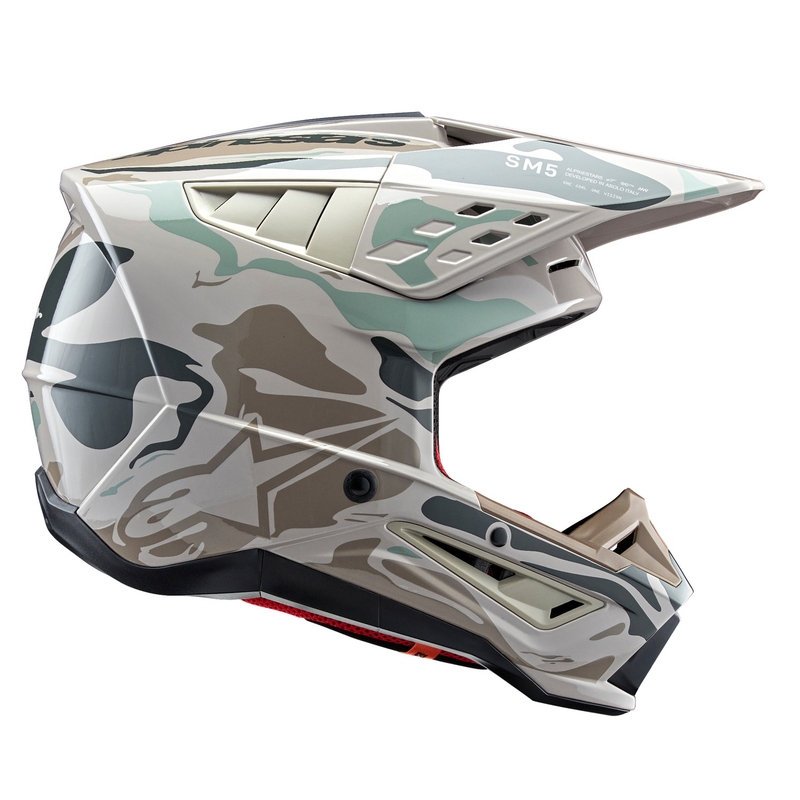 Kask motocrossowy Alpinestars S-M5 Mineralny szaro-zielony kamuflaż