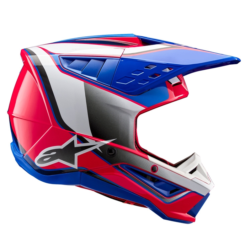 Kask motocrossowy Alpinestars S-M5 Sail biało-różowo-niebieski
