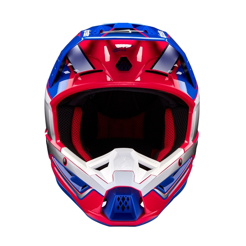 Kask motocrossowy Alpinestars S-M5 Sail biało-różowo-niebieski