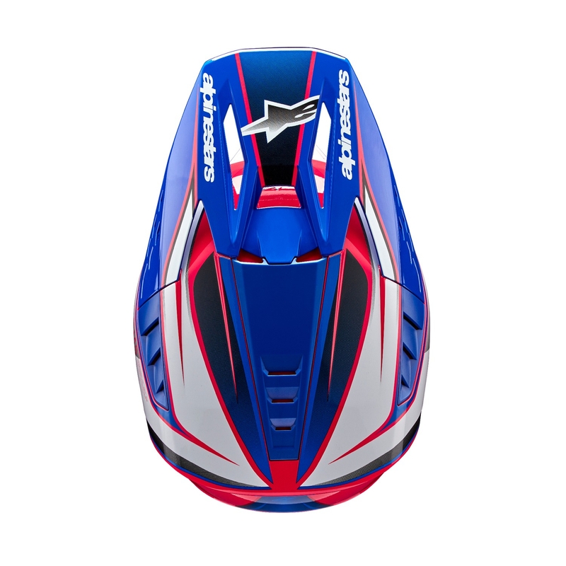 Kask motocrossowy Alpinestars S-M5 Sail biało-różowo-niebieski