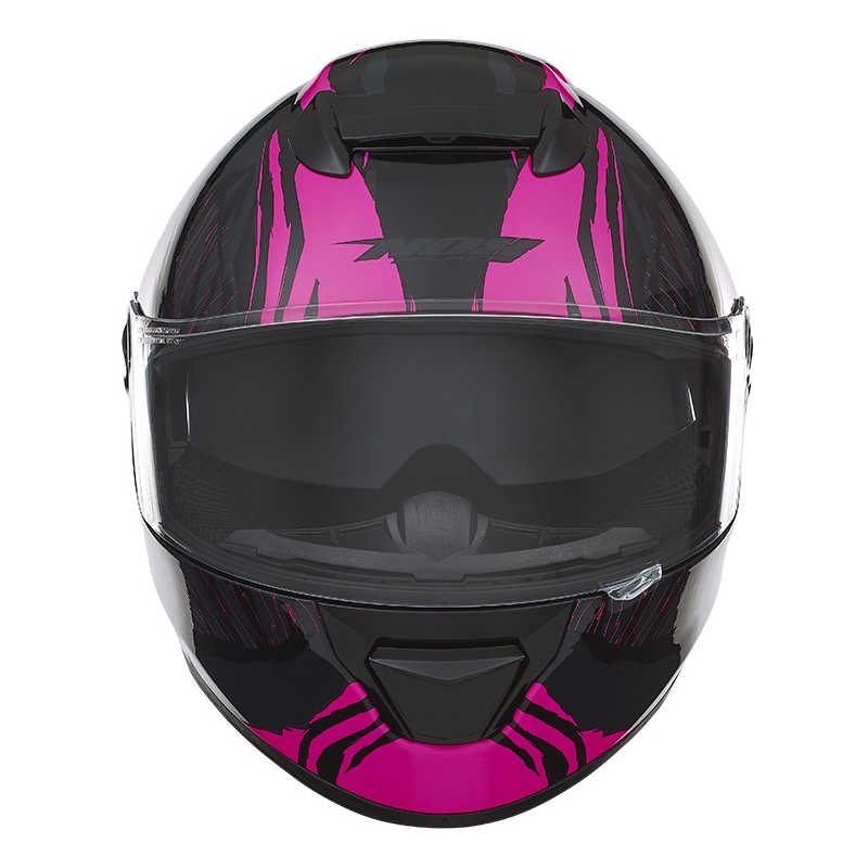 Integralny kask motocyklowy NOX N301 Wild czarno-fluo różowy wyprzedaż