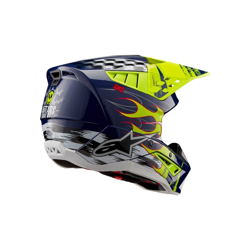 Kask motocrossowy Alpinestars S-M5 Rash niebiesko-fluo żółty