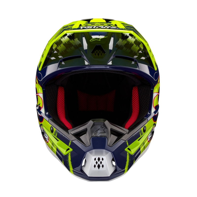 Kask motocrossowy Alpinestars S-M5 Rash niebiesko-fluo żółty