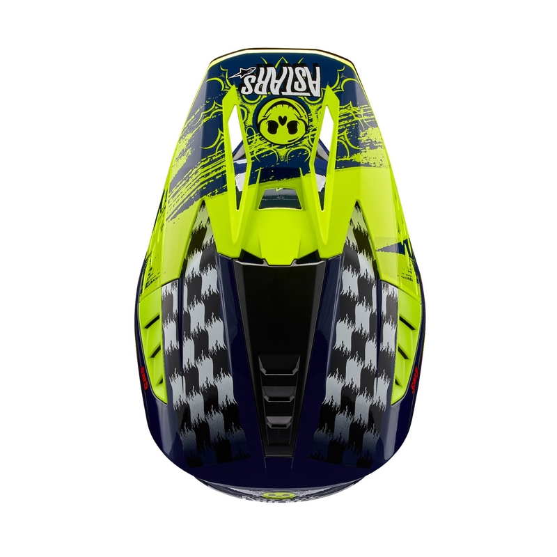 Kask motocrossowy Alpinestars S-M5 Rash niebiesko-fluo żółty